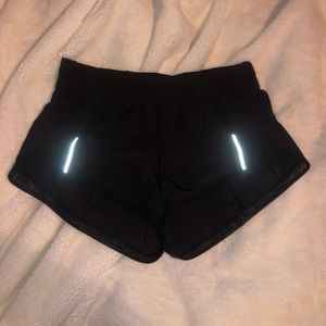 Black lululemon shorts size 8